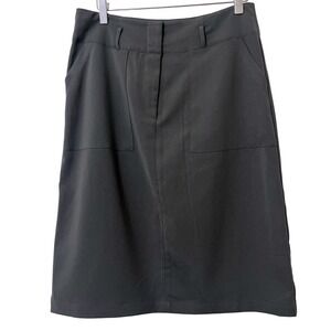 John Lewis Midi Skirt Size 12 Dark Grey Office Professional Business Casual